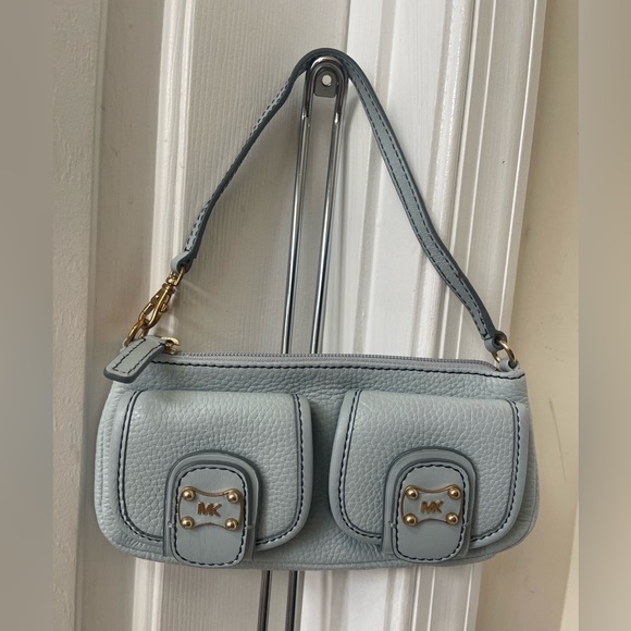 Michael Kors Handbags - MICHAEL KORS Y2K Light Blue Leather Mini Shoulder Bag